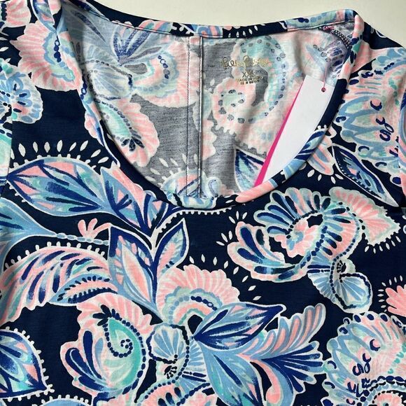 Lilly Pulitzer NWT Carlile Dress High Tide Navy XXS - Picture 12 of 14